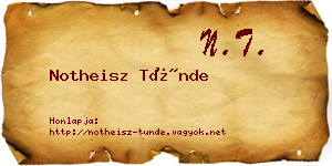 Notheisz Tünde névjegykártya