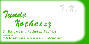 tunde notheisz business card